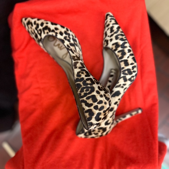 Sam Edelman Leopard Print Heels size 8.5 women’s - Picture 3 of 7
